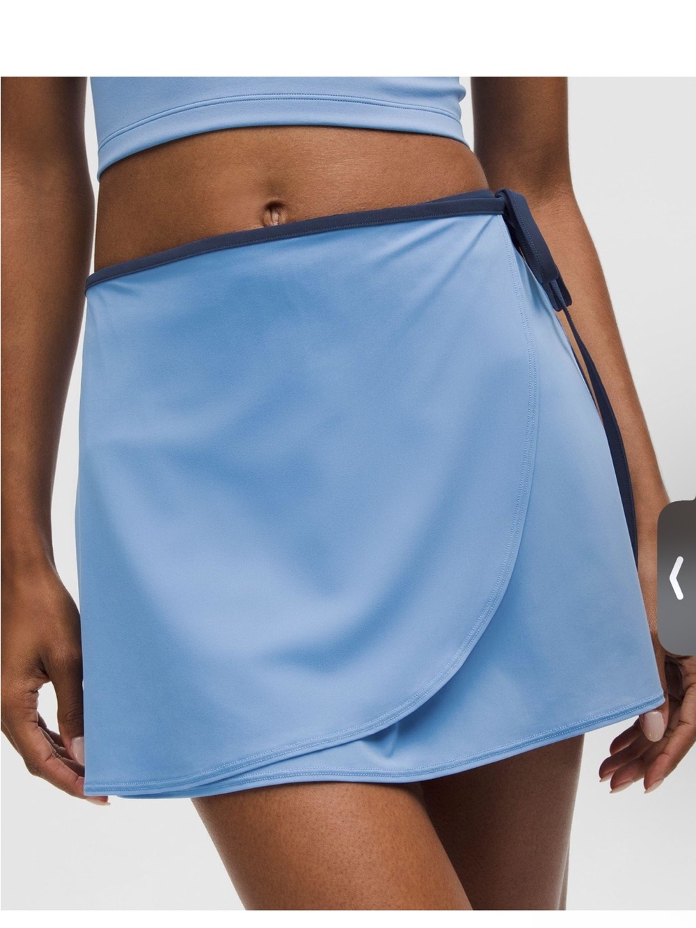 Wrap-Front Mid-Rise Tennis Skirt